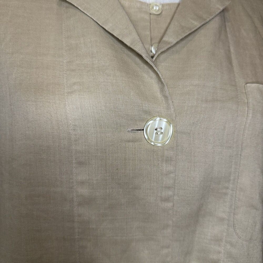 TOTO n KO for Bloomingdale’s Linen 2Pc Set Jacket & Top S/M Neutral Minimalist - Picture 10 of 16